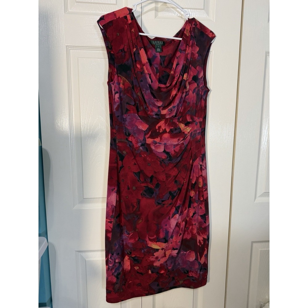Ralph Lauren Women's Floral Sleeveless Dress Multi Color Size 12